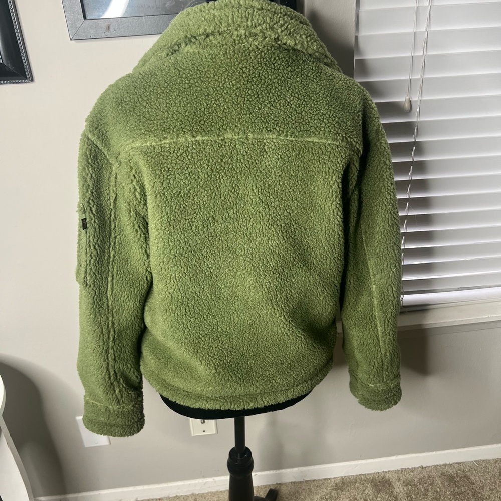 ALPHA INDUSTRIES Sherpa utility jacket in sage and emergency orange small - Picture 5 of 7